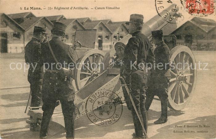Le Mans Sarthe 31e Regiment d’Artillerie Canon Rimailho