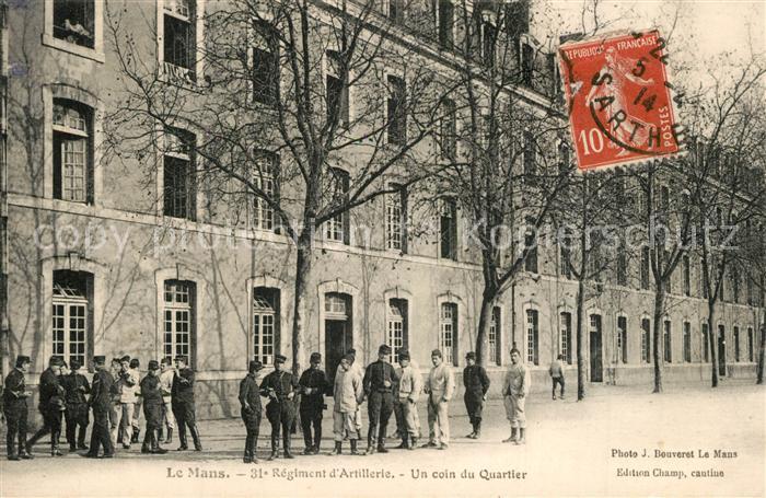 Le Mans Sarthe 31e Regiment d’Artillerie Un coin du Quartier