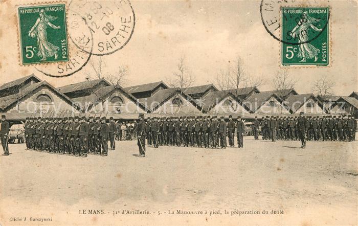 Le Mans Sarthe 31e Regiment d’Artillerie La Manoeuvre a pied la preparation du d