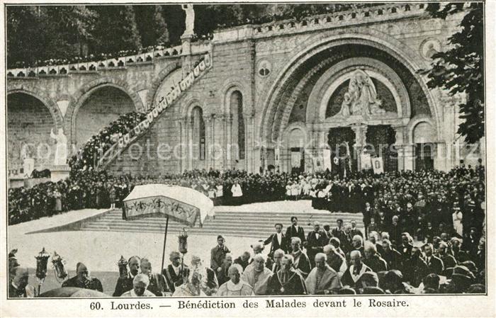 Lourdes Hautes Pyrenees Benediction des Malades devant le Rosaire