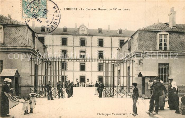 Lorient Morbihan Bretagne Caserne Bisson du 62e de Ligne