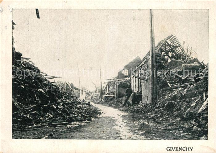 Givenchy-en-Gohelle WK1 Zerstoertes Dorf
