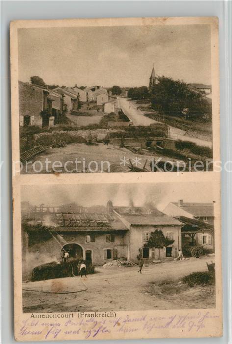 Amenoncourt Dorf nach Zerstoerung WK1