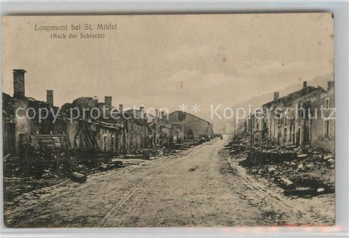Loupmont Zerstoertes Dorf WK1