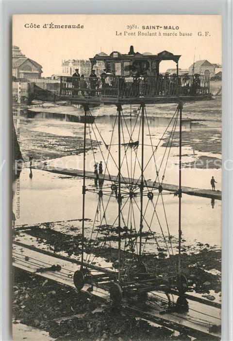 Saint-Malo 35 Le Pont Roulant a maree basse GF