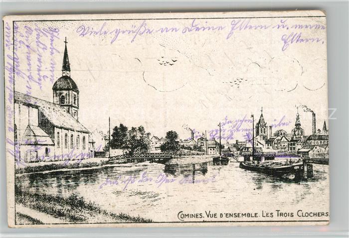 Comines Lille Vue d’Ensemble Les Trois Clochers