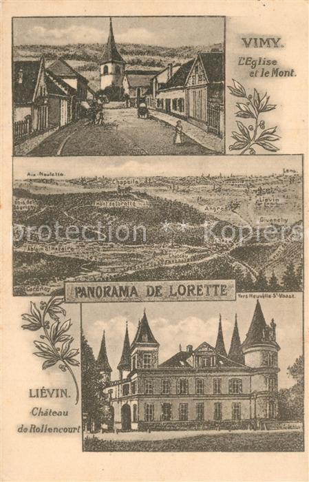 Vimy Kirche Berg Panorama Lorette Chateau Rollencouri