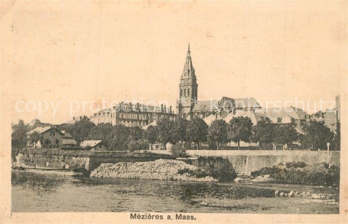 Mezieres-Charleville Kirche Stadtpanorama Maas