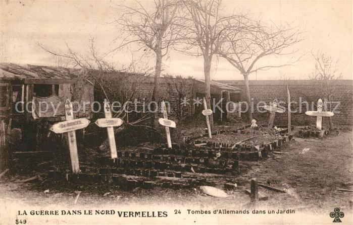 Vermelles Deutsche Gräber Guerre Dans le Nord