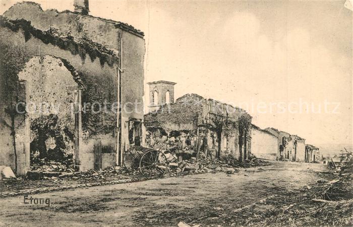 Etang de Hanau Kriegszerstoerung