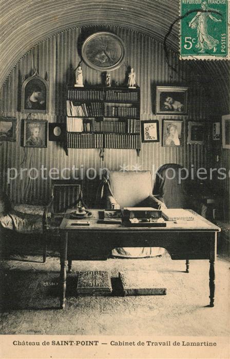 Saint-Point Chateau Cabinet de Travail de Lamartine