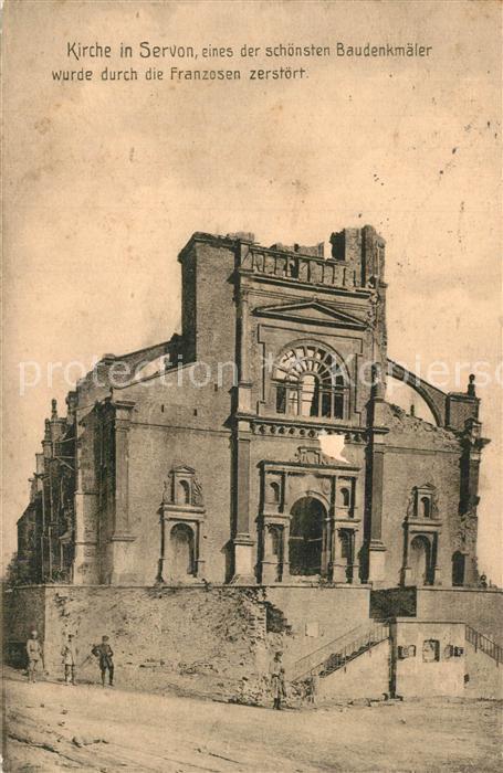 Servon Seine-et-Marne Kirche Kriegszerstoerung