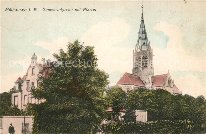 Muelhausen Elsass Genovevakirche Pfarrei