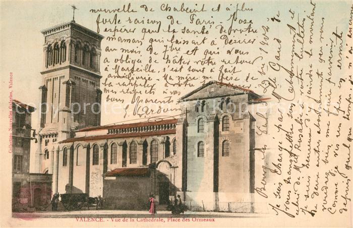 Valence 26 vue de la Cathedrale Place des Ormeaux