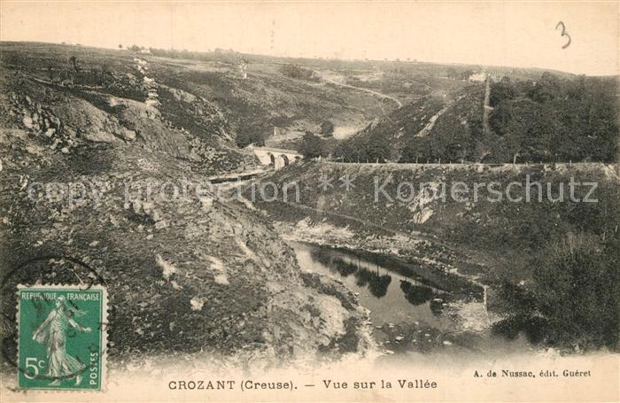 Crozant Vue sur la Vallee