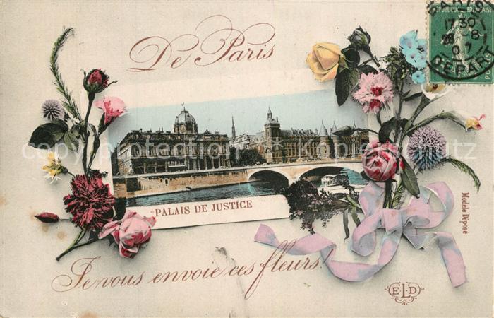 Paris Palais de Justice Blumen