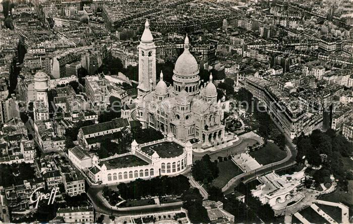 Paris Fliegeraufnahme Sacre Coeur de Montmarte
