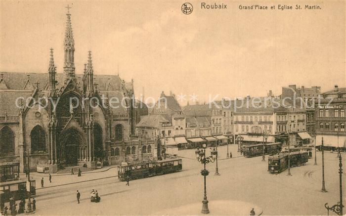 Roubaix Grand Place et Eglise St Martin