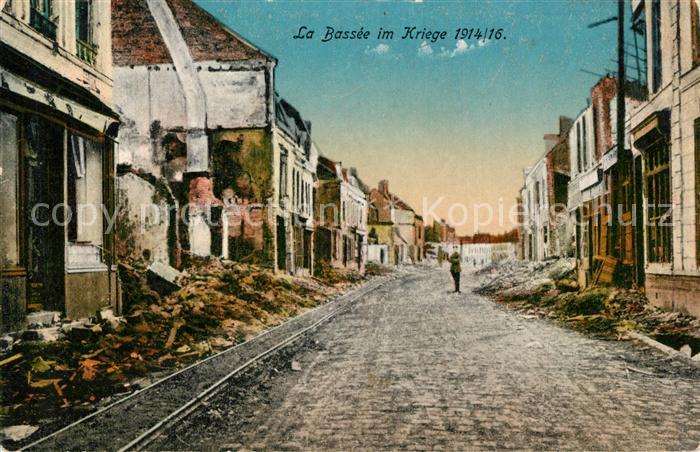 La Bassée Zerstoertes Dorf in WK1