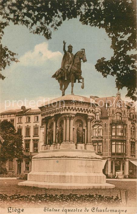 Liege Luettich Statue equestre de Charlemagne