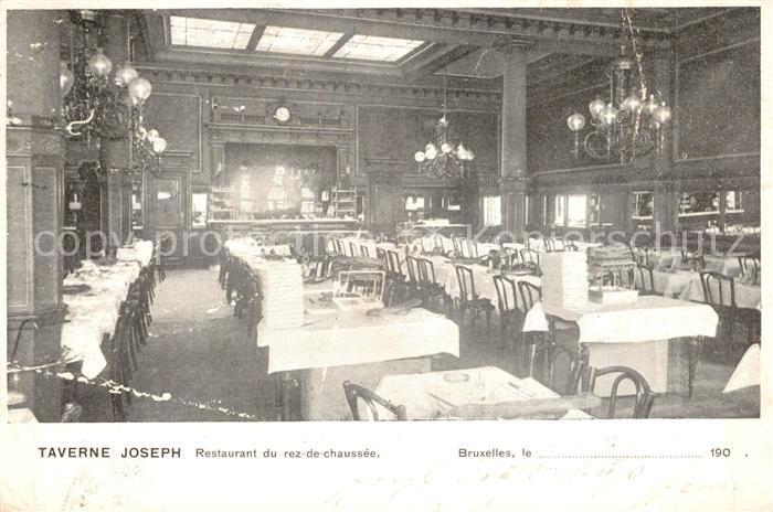 Bruxelles Bruessel Taverne Joseph Restaurant du rez de chaussee