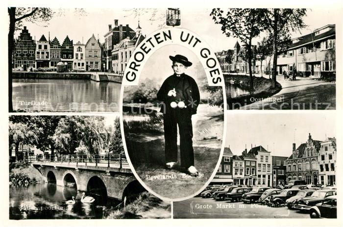 Goes Netherlands Turfkade Oostsingel Grote Markt Postkantoor Brug Bevelands Boer