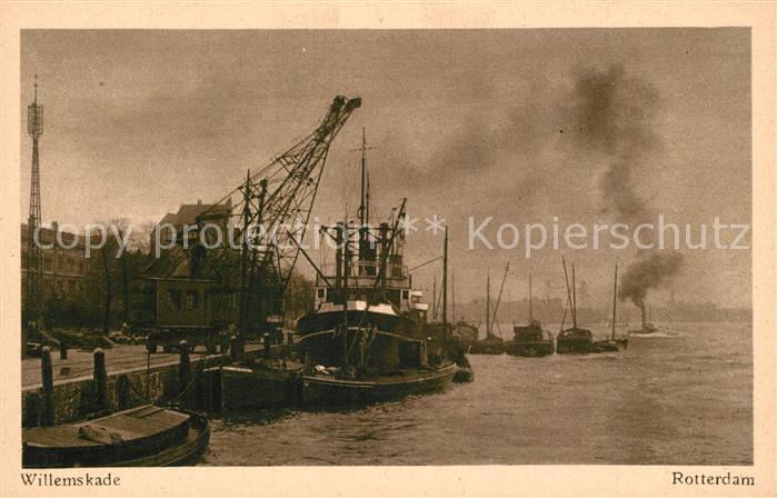 Rotterdam Willemskade Dampfer Schiffskran