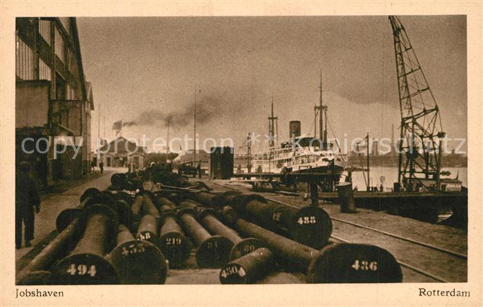 Rotterdam Jobshaven Hafen Dampfer Schiffskran