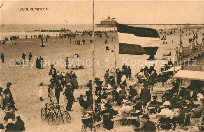 Scheveningen Strand Seebruecke Fahne
