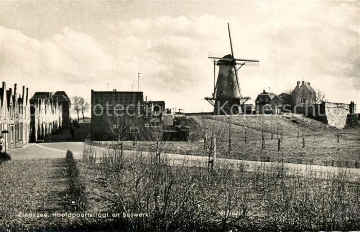 Zierikzee Hoofdpoortstraat en Bolwerk Molen Windmuehle