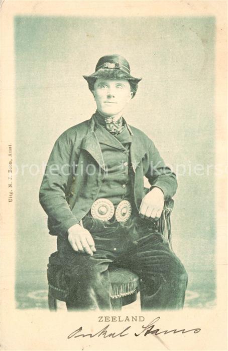 Zeeland Niederlande Junger Mann Trachten