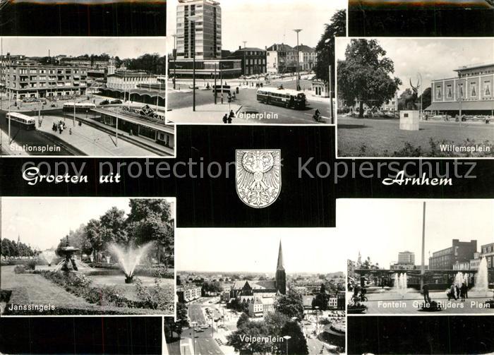 Arnhem Stationsplein Velperplein Willemsplein Fontein Gele Rijders Plein Janssin