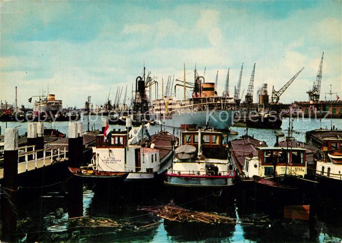 Rotterdam Havengezicht Hafen Frachtkahn Hochseedampfer Schiffe