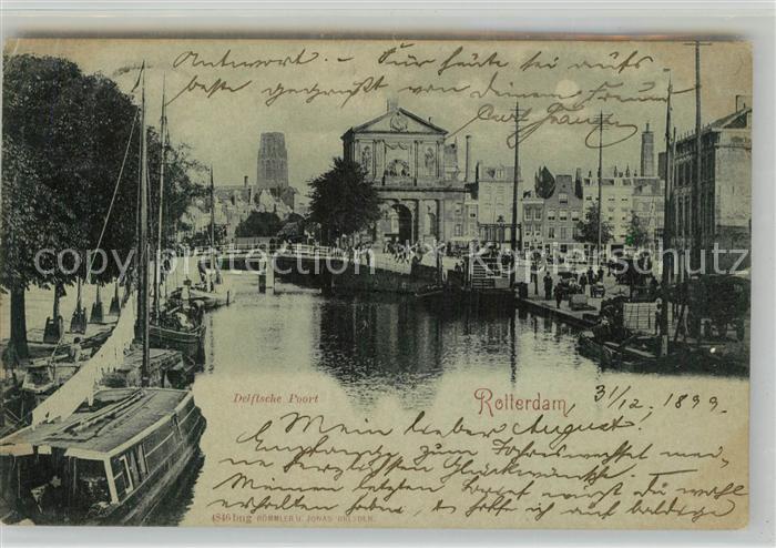 Rotterdam Delftsche Poort Hafen Boote Kanal Bruecke