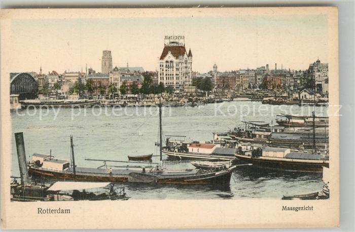 Rotterdam Maasgezicht Poort Witte Huis Hafen Boote