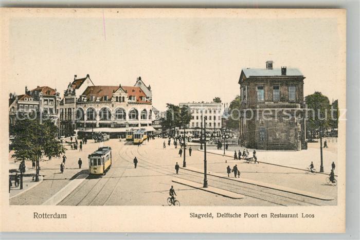 Rotterdam Slagveld Delftsche Poort en Restaurant Loos