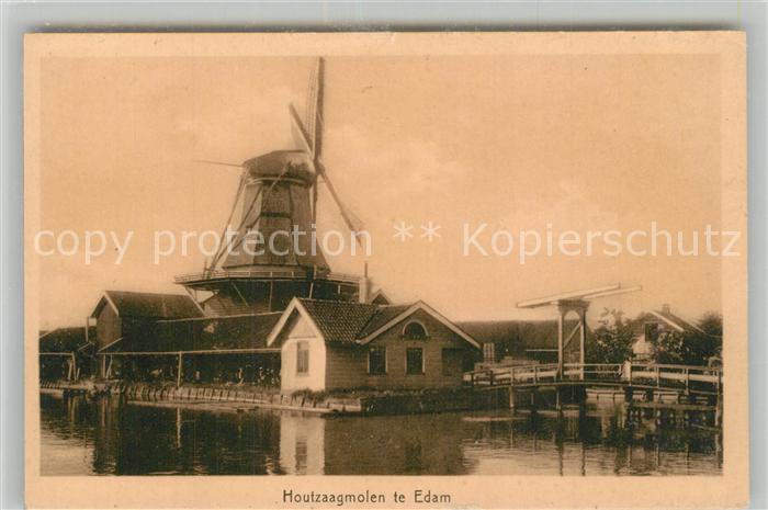 Edam Houtzaagmolen Windmuehle Zugbruecke