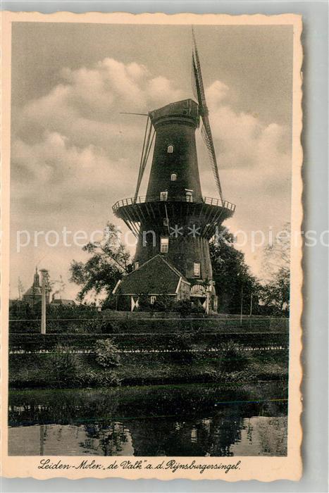 Leiden Molen de Valk a.d. Rijnsburgersingel Windmuehle