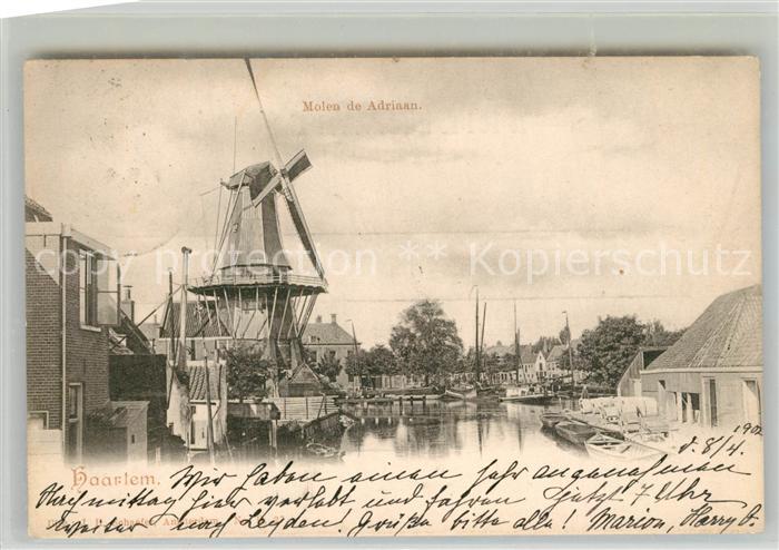 Haarlem Molen de Adrinan Windmuehle