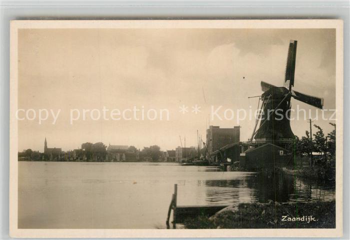 Zaandijk Partie am Wasser Windmuehle