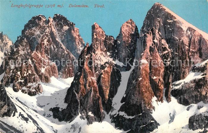 Langkofel Sassolungo Langkofelgruppe Dolomiten Winter
