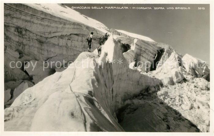 Marmolada Ghiacciaio Bergsteiger