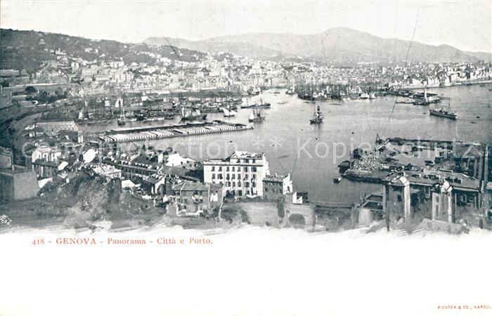 Genova Genua Liguria Panorama Citta Porto