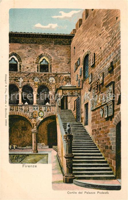 Firenze Florenz Cortile del Palazzo Podesta