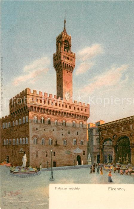 Firenze Florenz Palazzo Vecchio Litho