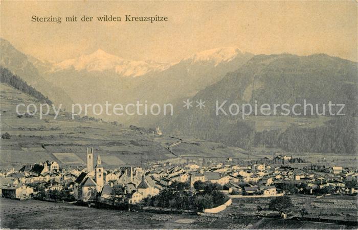 Sterzing Suedtirol Panorama wilde Kreuzspitze