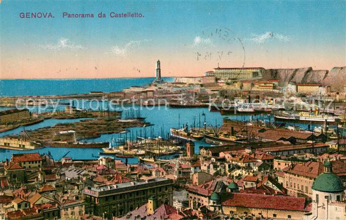 Genova Genua Liguria Panorama da Castelletto