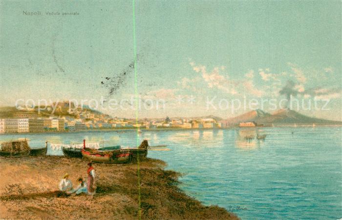 Napoli Neapel Panorama Kuenstlerkarte