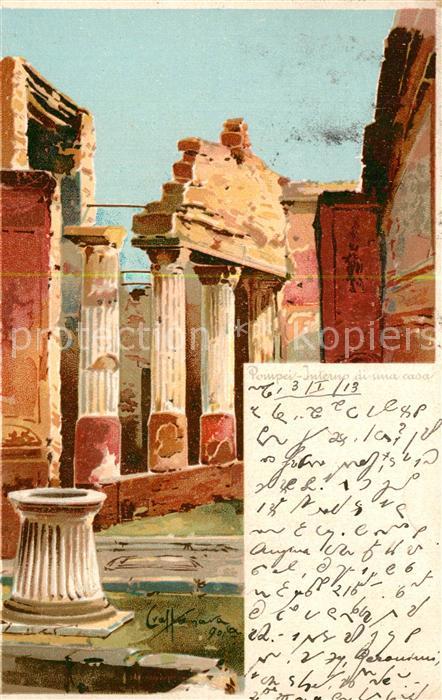 Napoli Neapel Ruinen Kuenstlerkarte