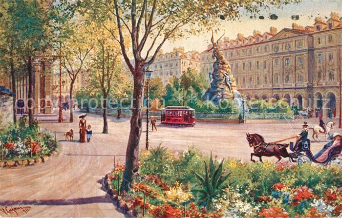 Torino Piazza Statuo Monumento Frejus Kuenstlerkarte